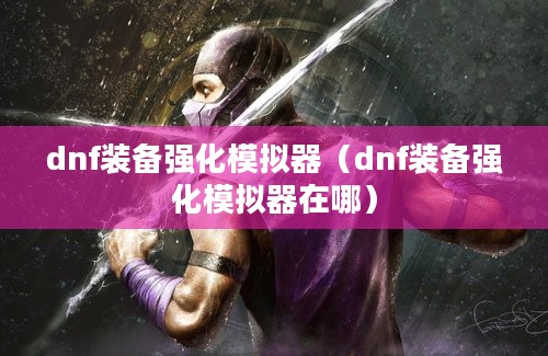 dnf装备强化模拟器（dnf装备强化模拟器在哪）