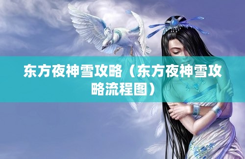 东方夜神雪攻略（东方夜神雪攻略流程图）