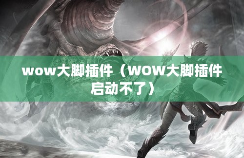 wow大脚插件（WOW大脚插件启动不了）